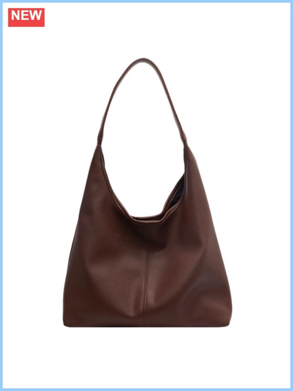 Slouchy Hobo Tote Bag Soft PU Leather Shoulder Purse 2pc Work Everyday Handbag